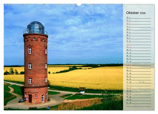 Produktbild: Leuchtt&uuml;rme - maritime Wegweiser in Deutschland (Wandkalender 2026 DIN A2 quer), CALVENDO Monatskalender