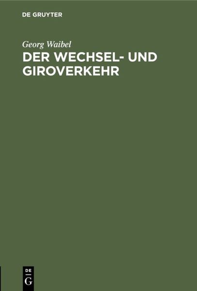 Produktbild: Der Wechsel- und Giroverkehr