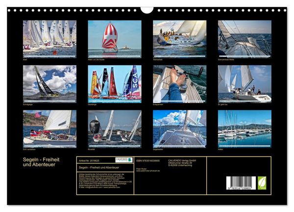 Produktbild: Segeln - Freiheit und Abenteuer (Wandkalender 2026 DIN A3 quer), CALVENDO Monatskalender