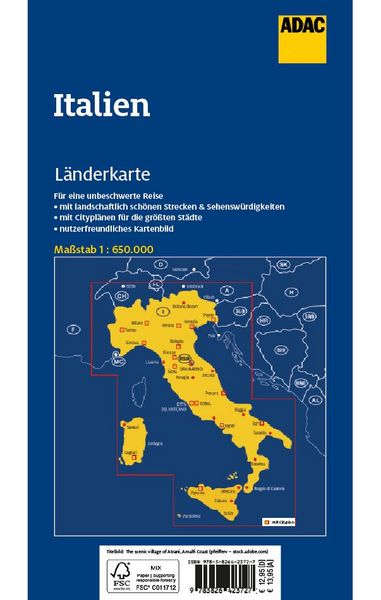 Produktbild: ADAC L&auml;nderkarte Italien 1:650.000