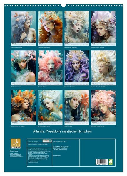 Produktbild: Atlantis. Poseidons mystische Nymphen (Wandkalender 2026 DIN A2 hoch), CALVENDO Monatskalender
