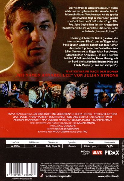 Produktbild: Die Spur f&uuml;hrt ins Verderben / Starbesetzter Mysterykrimi auf Spuren von Edgar Allan Poe (Pidax Film-Klassiker)