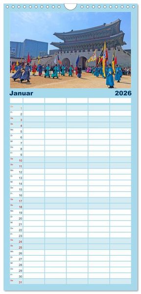 Produktbild: Familienplaner 2026 - Seoul - Stadt der Kontraste mit 5 Spalten (Wandkalender, 21 x 45 cm) CALVENDO