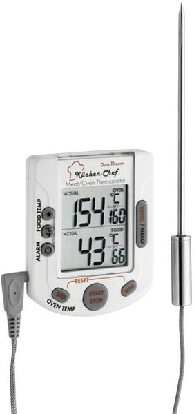 TFA Dostmann 14.1503 Küchen-Thermometer  Ofen- und Kerntemperatur, mit Touchscreen, mit Timer, Alarm Schwein, Rind, Reh,