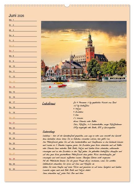 Produktbild: Ostfriesland - Appetit auf mehr (Wandkalender 2026 DIN A2 hoch), CALVENDO Monatskalender