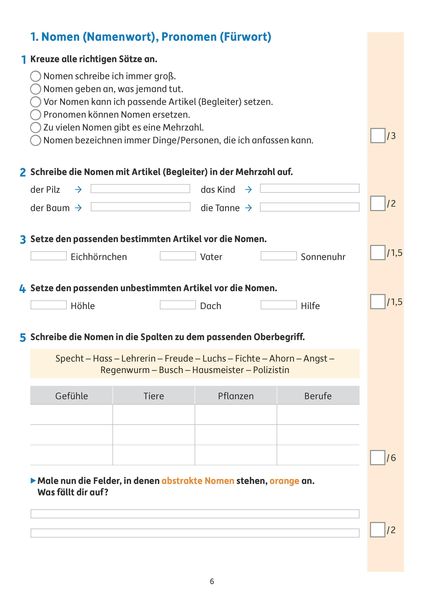 Übungsheft mit Tests in Deutsch 3. Klasse