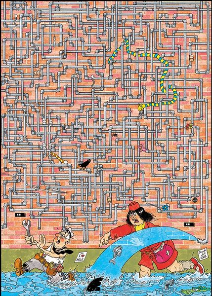 Produktbild: Jumbo 1110100031 - Jan van Haasteren Expert 5, Wo ist das Leck, Comic-Puzzle, 500 Teile