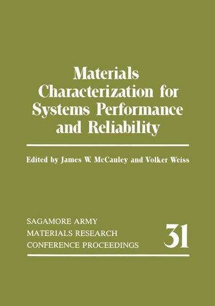 Produktbild: Materials Characterization for Systems Performance and Reliability