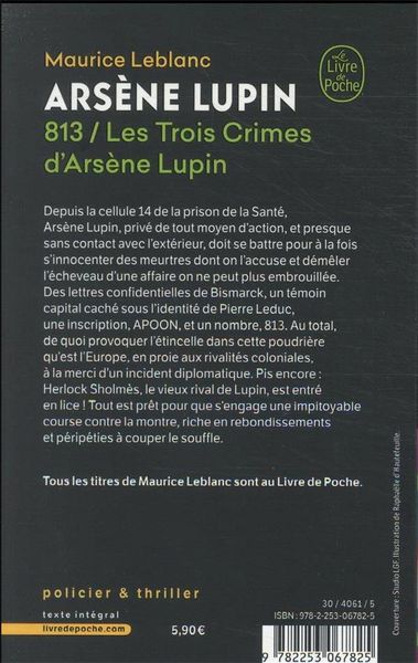 Produktbild: Fre-813 Les Trois Crimes D Ars