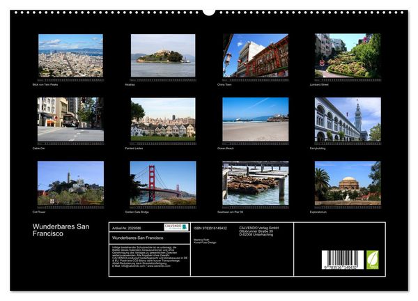 Produktbild: Wunderbares San Francisco (hochwertiger Premium Wandkalender 2026 DIN A2 quer), Kunstdruck in Hochglanz