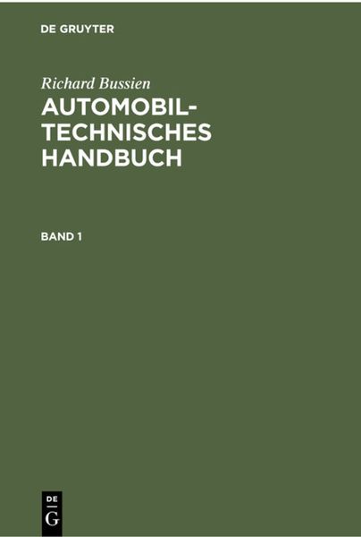 Produktbild: Automobiltechnisches Handbuch. Band 1