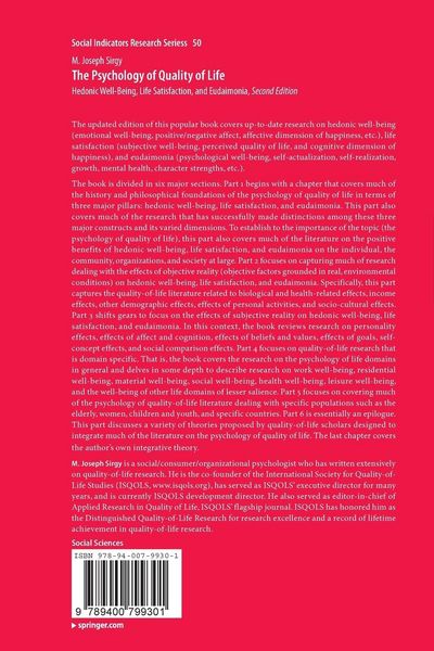 Produktbild: The Psychology of Quality of Life