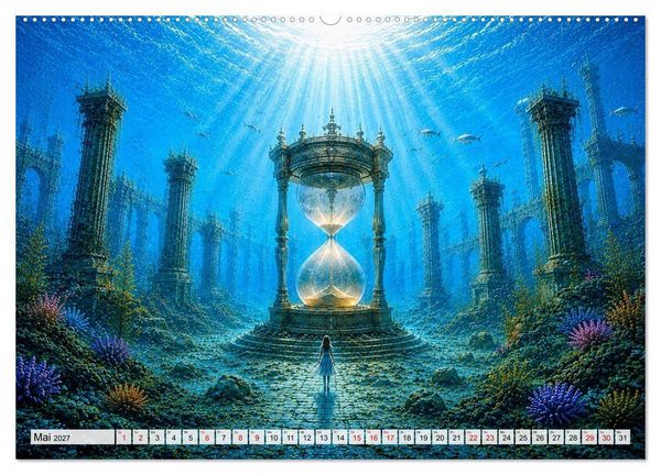 Produktbild: Versunkene Welten &ndash; Mystische Tiefen zwischen Traum und Ewigkeit (hochwertiger Premium Wandkalender 2027 DIN A2 quer), Kunstdruck in Hochglanz