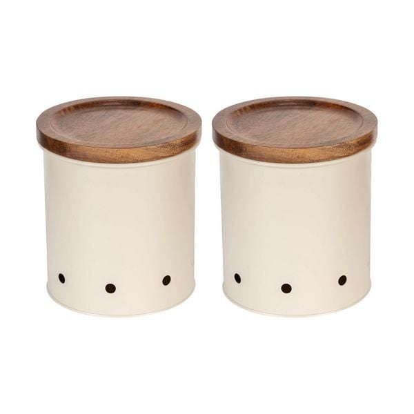 Aufbewahrungsdosen Mod. Aria, 1,6 L, 2er Set, aus pulverbeschichtetem Metall