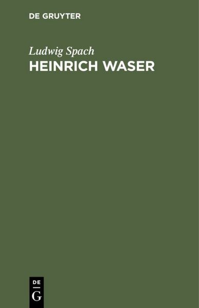 Produktbild: Heinrich Waser