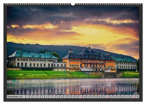 Produktbild: Burgen und Schl&ouml;sser um Dresden (Wandkalender 2026 DIN A2 quer), CALVENDO Monatskalender