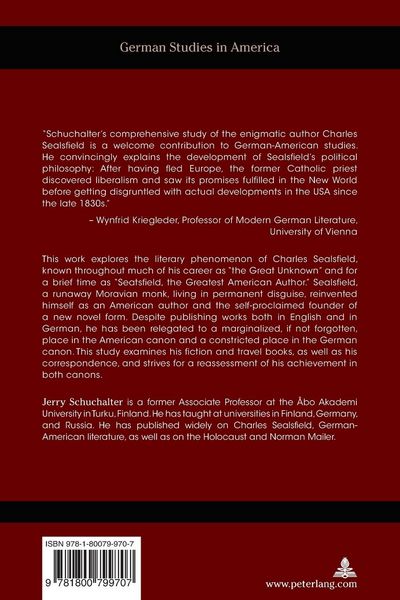 Produktbild: Understanding Charles Sealsfield, Understanding America