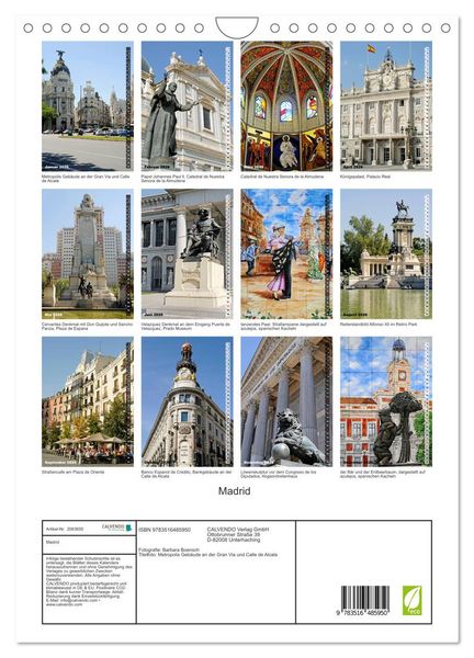 Produktbild: Madrid (Wandkalender 2026 DIN A4 hoch), CALVENDO Monatskalender