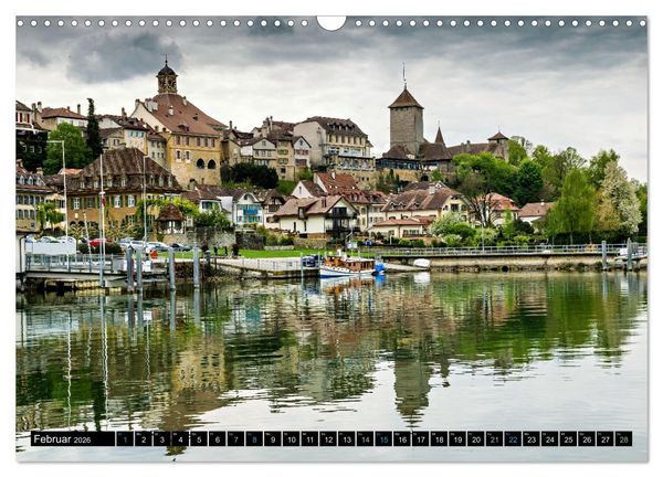 Produktbild: Murten &ndash; Historischer Charme am Ufer des Murtensees (Wandkalender 2026 DIN A3 quer), CALVENDO Monatskalender
