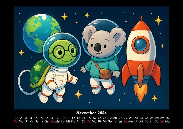 Produktbild: Taz & Kiki - Eine Reise durch die Zeit 2026 Fotokalender DIN A3
