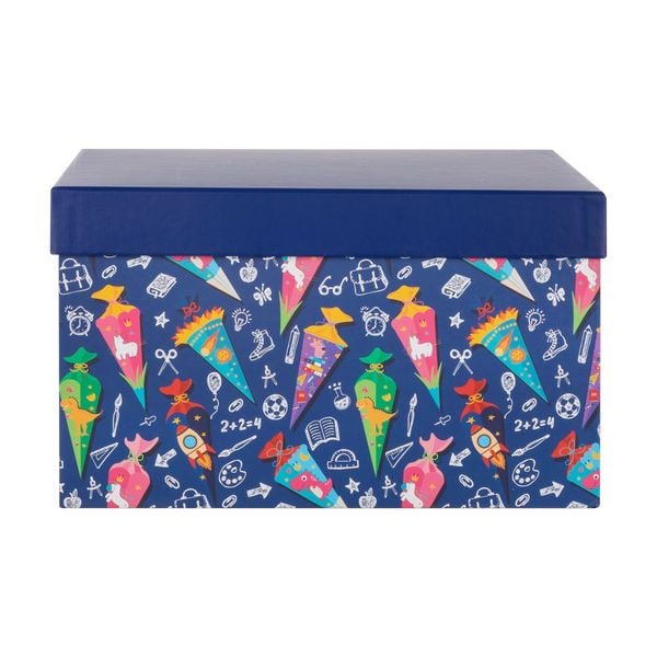 Produktbild: Idena Geschenkbox Schult&uuml;te blau 31x24x18cm