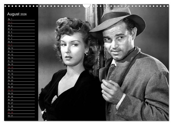 Produktbild: Kultfilme - schwarz-wei&szlig;e Klassiker (Wandkalender 2026 DIN A3 quer), CALVENDO Monatskalender
