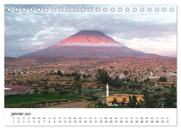 Produktbild: P&eacute;rou Les couleurs de la nature (Calendrier de bureau 2027 DIN A5 vertical), CALVENDO calendrier mensuel