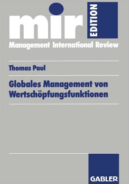 Produktbild: Globales Management von Wertsch&ouml;pfungsfunktionen