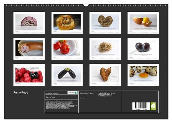 Produktbild: FunnyFood (hochwertiger Premium Wandkalender 2026 DIN A2 quer), Kunstdruck in Hochglanz
