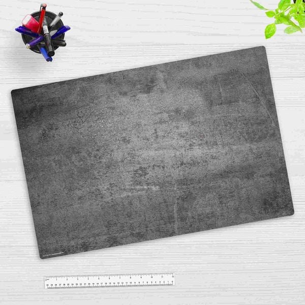 Produktbild: Cover-your-desk Schreibtischunterlage f&uuml;r Kinder und Erwachsene Stahlplatte Metalloptik, aus hochwertigem Vinyl , 60 x 40 cm
