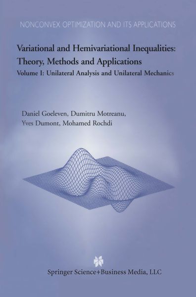 Produktbild: Variational and Hemivariational Inequalities Theory, Methods and Applications
