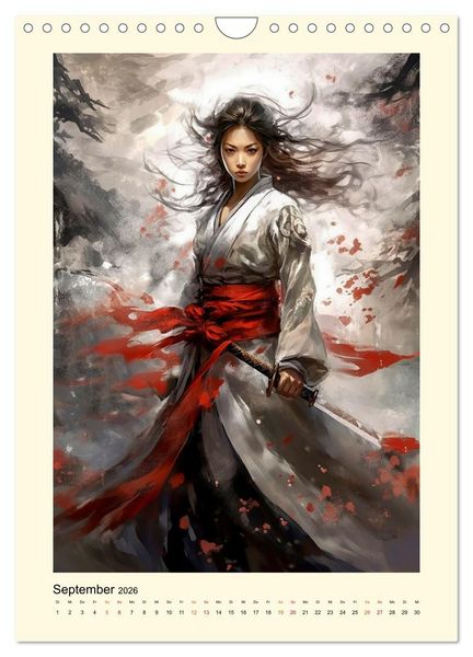 Produktbild: Samurai Amazonen (Wandkalender 2026 DIN A4 hoch), CALVENDO Monatskalender