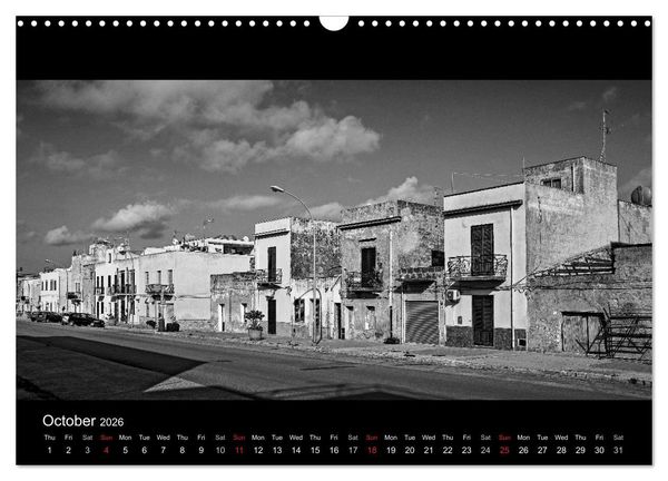 Produktbild: Black and White Sicily (Wall Calendar 2026 DIN A3 landscape), CALVENDO 12 Month Wall Calendar