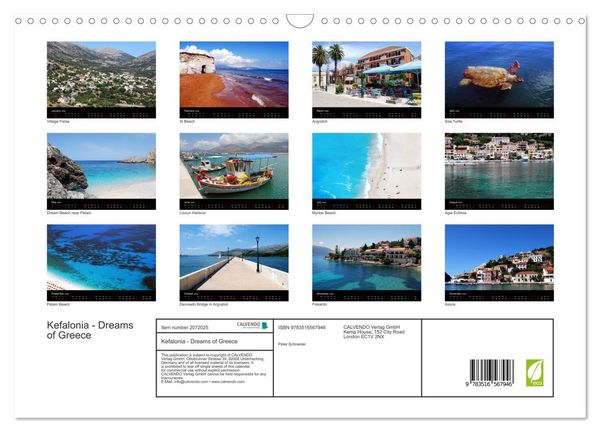 Produktbild: Kefalonia - Dreams of Greece (Wall Calendar 2026 DIN A3 landscape), CALVENDO 12 Month Wall Calendar