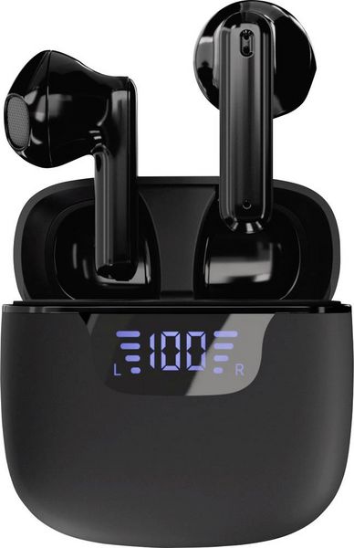 Produktbild: Vivanco UNION PAIR BK In Ear Kopfhörer Bluetooth®, Kabellos Stereo Schwarz Batterieladeanzeige, Ladecase