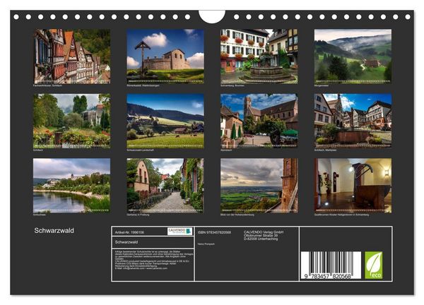 Produktbild: Schwarzwald (Wandkalender 2026 DIN A4 quer), CALVENDO Monatskalender