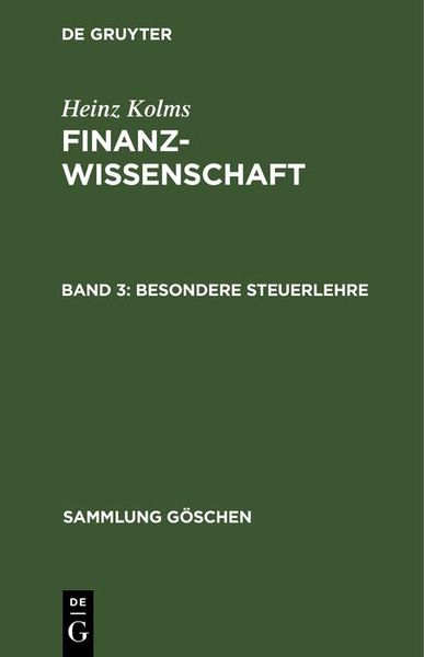 Produktbild: Besondere Steuerlehre