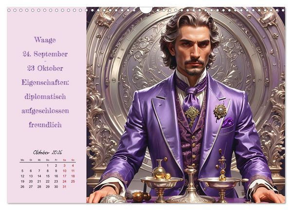 Produktbild: Stellarische M&auml;nnlichkeit (Wandkalender 2026 DIN A3 quer), CALVENDO Monatskalender