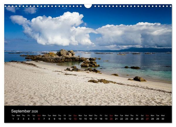 Produktbild: Beaches of Galicia (Wall Calendar 2026 DIN A3 landscape), CALVENDO 12 Month Wall Calendar