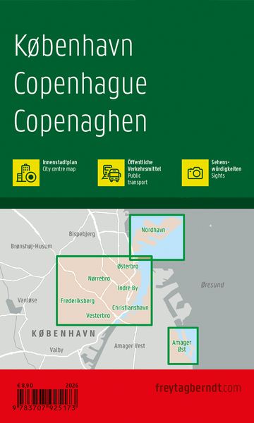 Produktbild: freytag & berndt Innenstadtplan Kopenhagen 1:10.000