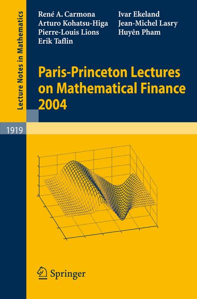 Produktbild: Paris-Princeton Lectures on Mathematical Finance 2004