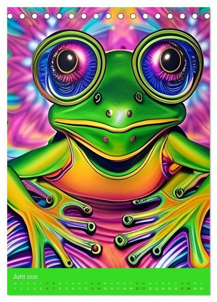 Produktbild: Crazy Neon - Das Farbspektakel (Tischkalender 2026 DIN A5 hoch), CALVENDO Monatskalender