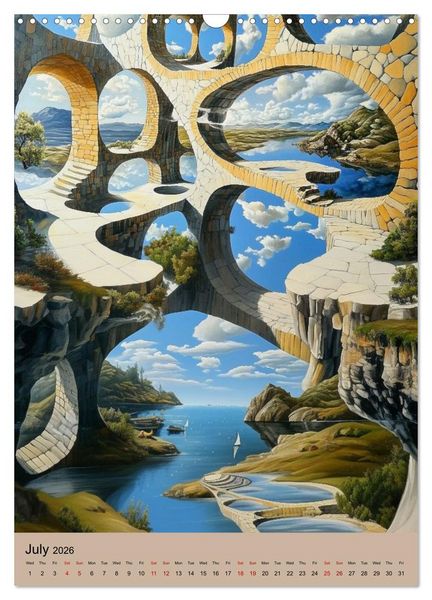 Produktbild: Dali meets Technology (Wall Calendar 2026 DIN A3 portrait), CALVENDO 12 Month Wall Calendar