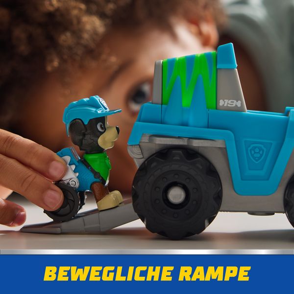 Produktbild: PAW Patrol - Rex-Figur mit Dinosaurier-Rettungsfahrzeug, stabiles Basis-Fahrzeug (2025), authentisches Spielzeug zur Serie f&uuml;r Kinder ab 3 Jahren