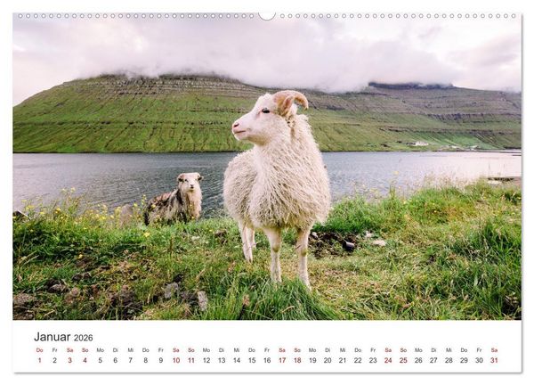 Produktbild: F&auml;r&ouml;er - Einzigartige Inseln (Wandkalender 2026 DIN A2 quer), CALVENDO Monatskalender