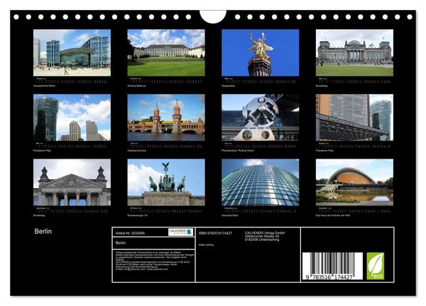 Produktbild: Berlin (Wandkalender 2026 DIN A4 quer), CALVENDO Monatskalender