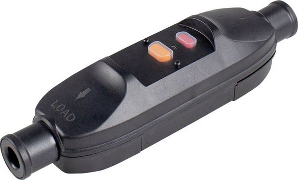 AS Schwabe 45223 Personenschutz-Zwischenstecker PRCD 230V Schwarz IP66