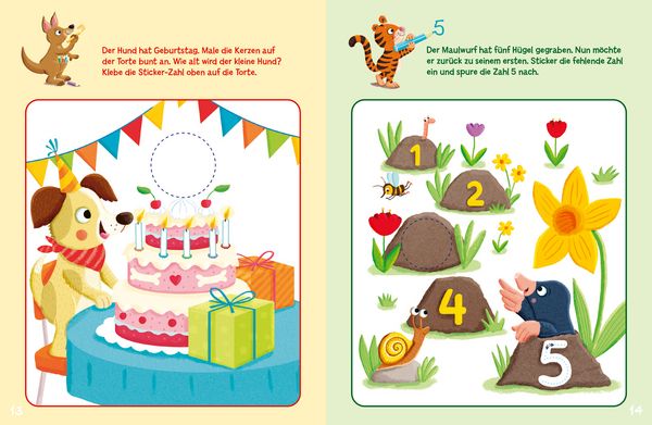 Produktbild: Sticker-R&auml;tsel f&uuml;r Kindergarten-Kids. Erste Zahlen