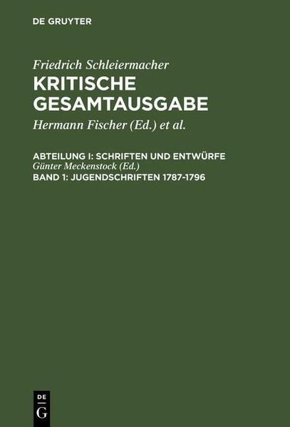 Produktbild: Jugendschriften 1787-1796