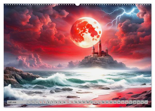 Produktbild: Mondzauberschein (Wandkalender 2026 DIN A2 quer), CALVENDO Monatskalender